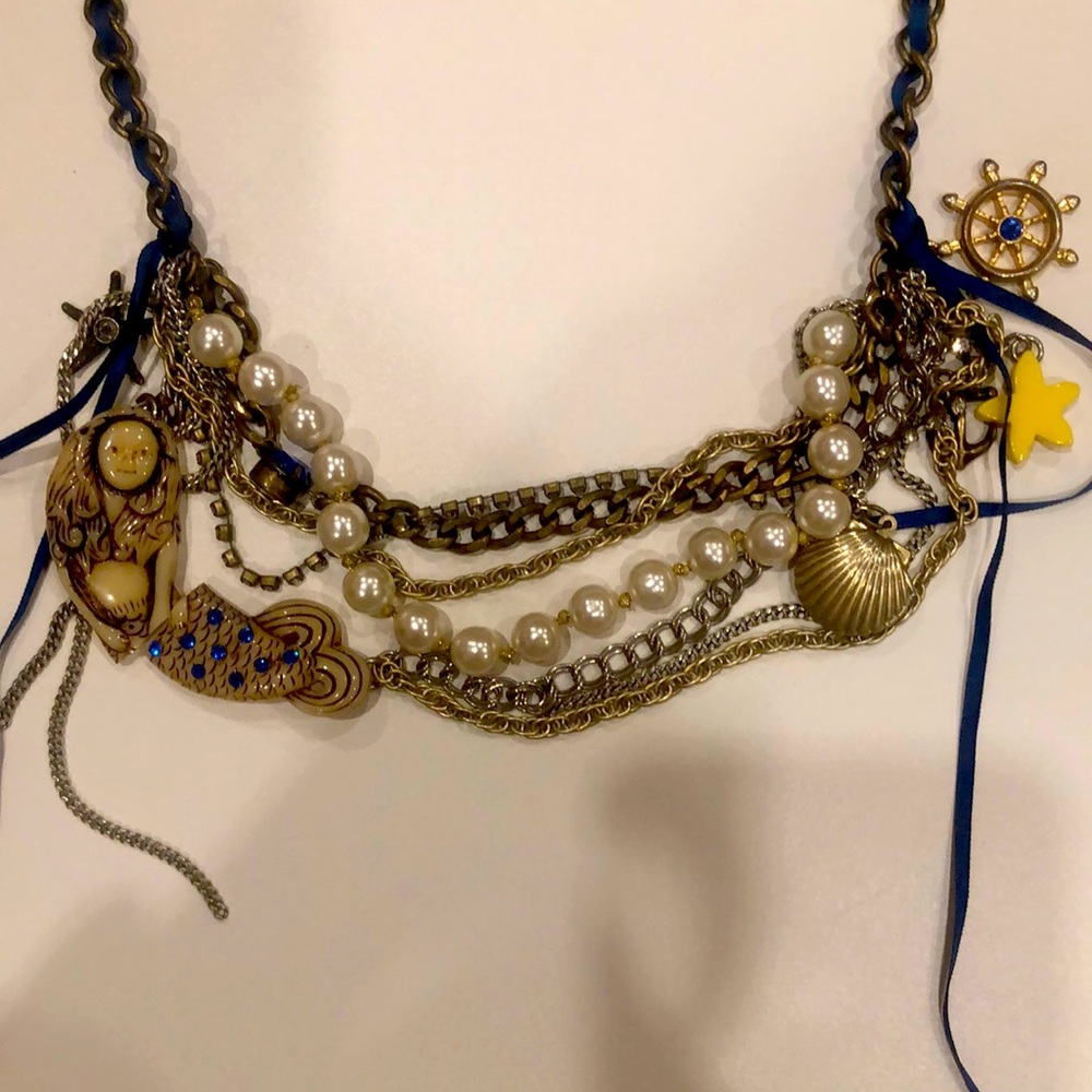 Rare Vintage Betsey Johnson Mermaid Necklace